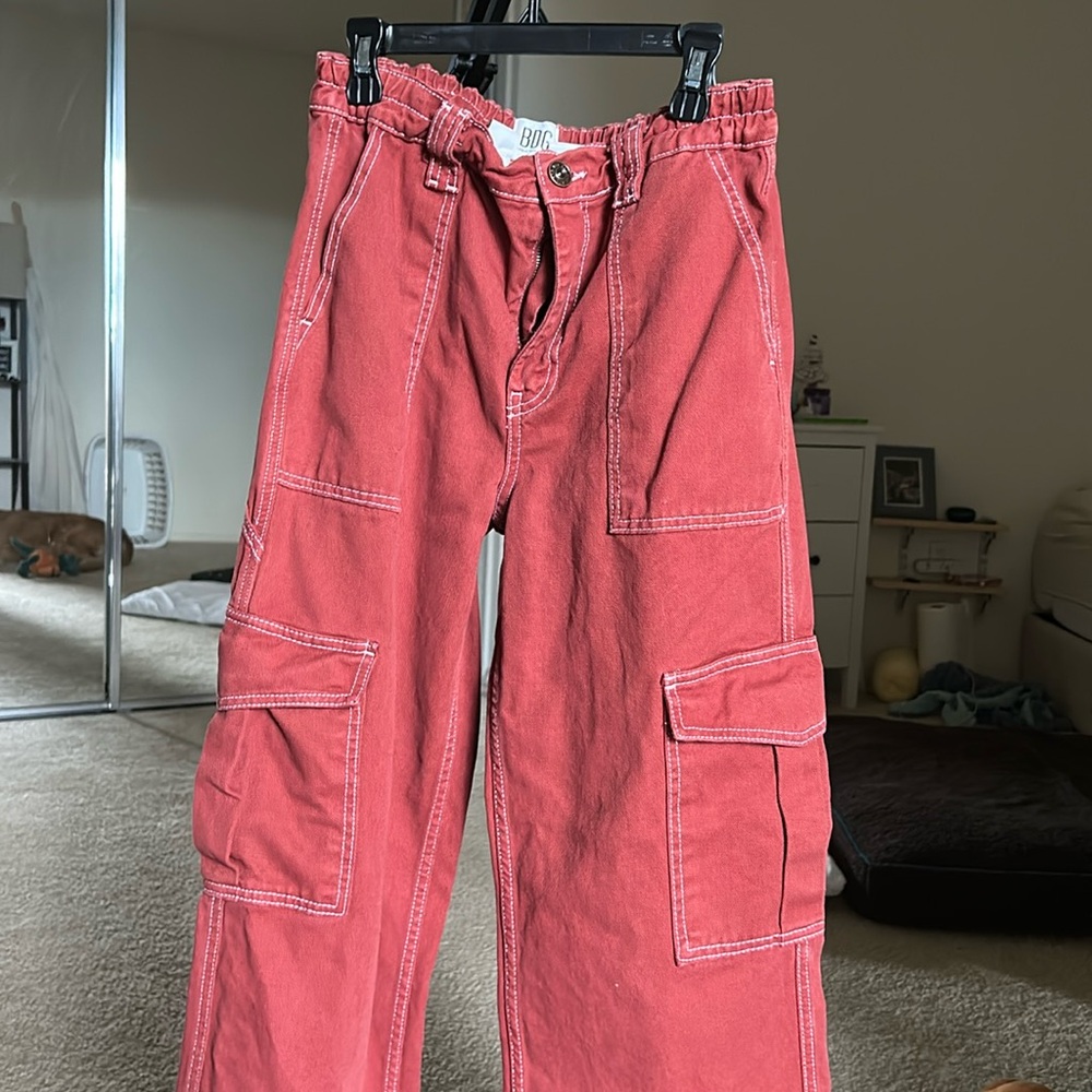 Burgundy Cargo Pants